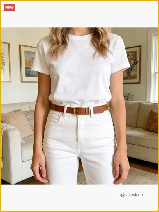 3 Pack Women\'s Faux Leather Belts with Gold Buckle